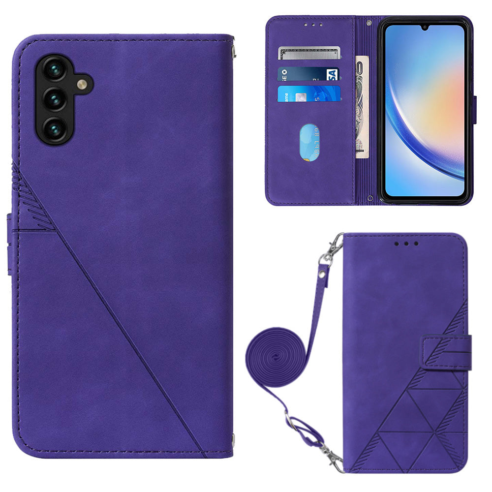 YB Imprinting Series-2 Phone Case for Samsung Galaxy A34 5G PU Leather Stand Wallet Flip Cover YB Imprinting Series-2 Phone Case for Samsung Galaxy A34 5G PU Leather Stand Wallet Flip Cover